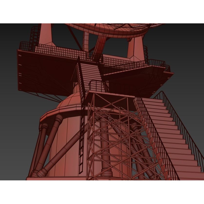 Satellite Dish 3D Model – High Poly Game Asset, FBX, PBR Textures - View 19