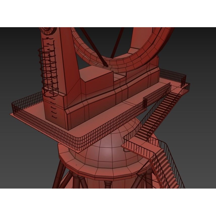 Satellite Dish 3D Model – High Poly Game Asset, FBX, PBR Textures - View 20