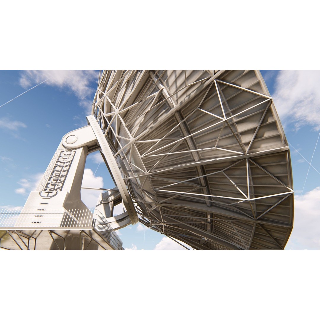 Satellite Dish 3D Model – High Poly Game Asset, FBX, PBR Textures - View 5