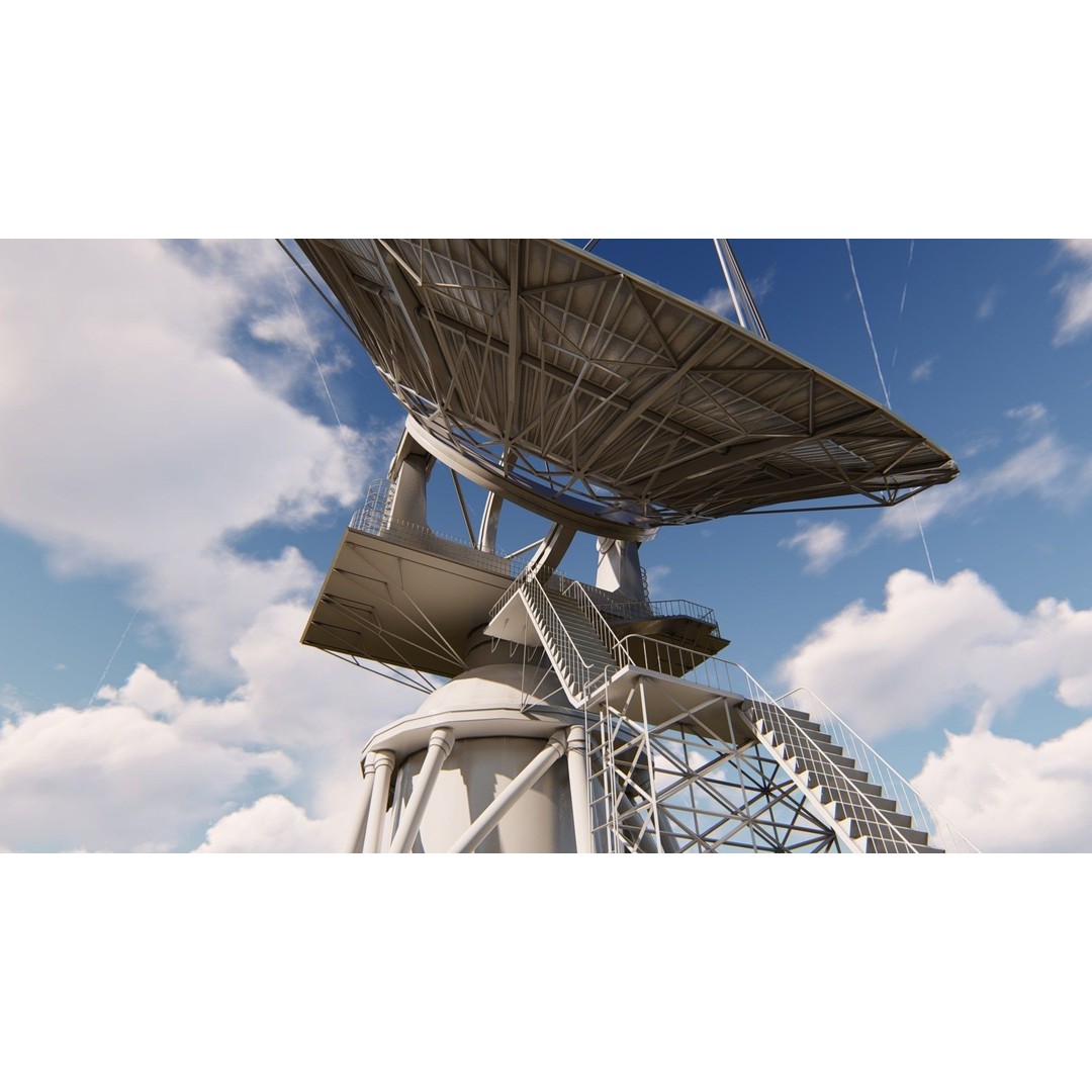 Satellite Dish 3D Model – High Poly Game Asset, FBX, PBR Textures - View 6