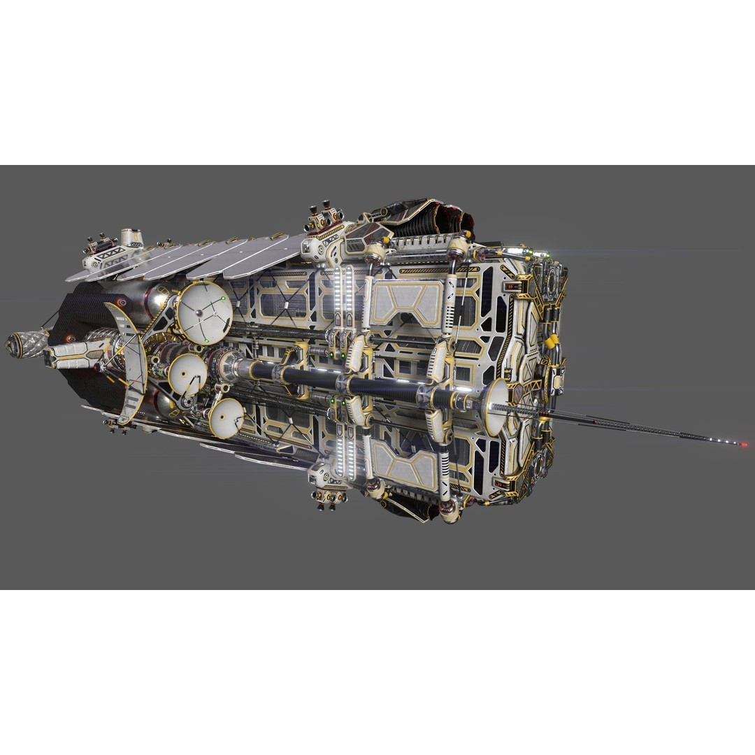 Civilian Dromedary Transport Bow Section 3D Model – PBR Textures, Game-Ready - View 3