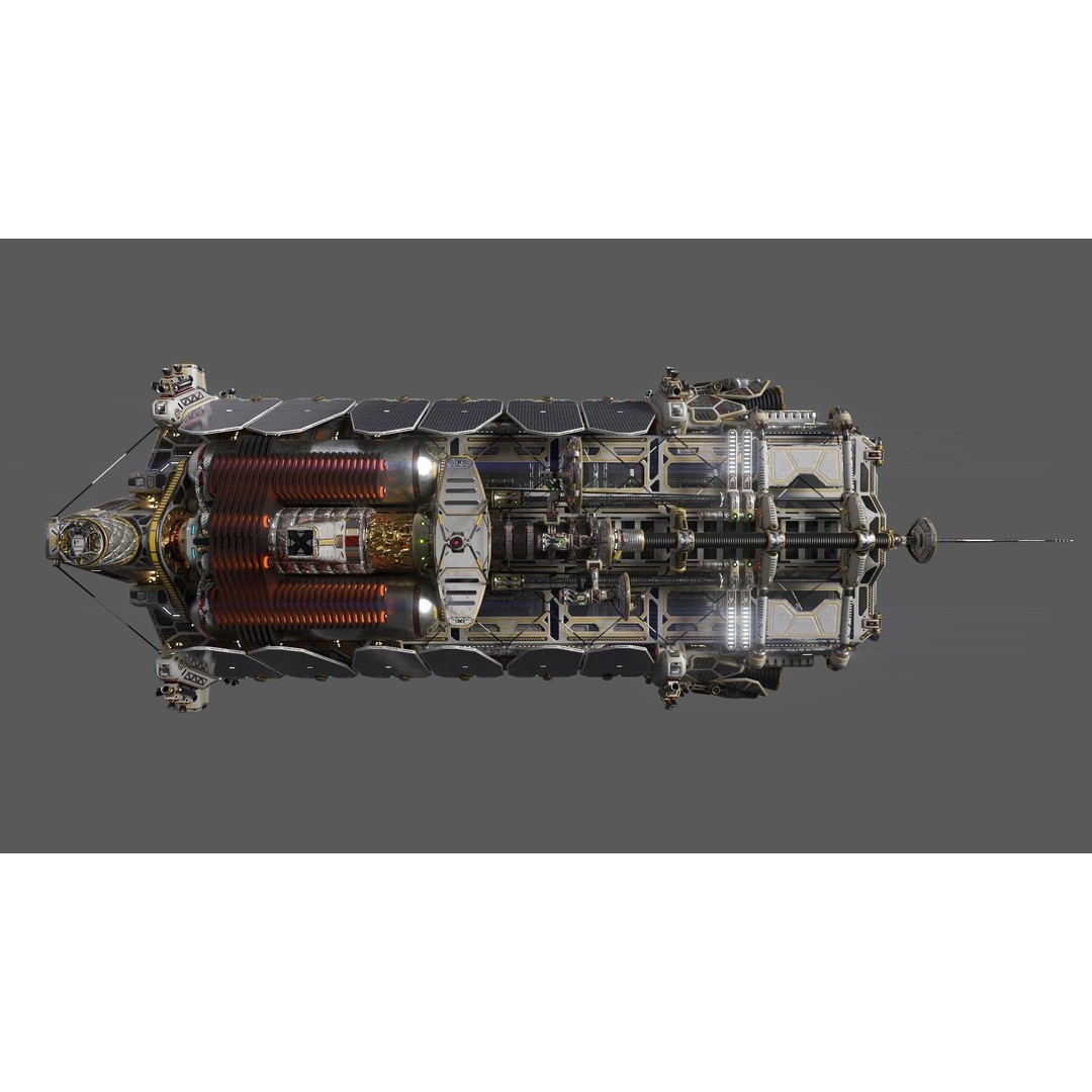 Civilian Dromedary Transport Bow Section 3D Model – PBR Textures, Game-Ready - View 6