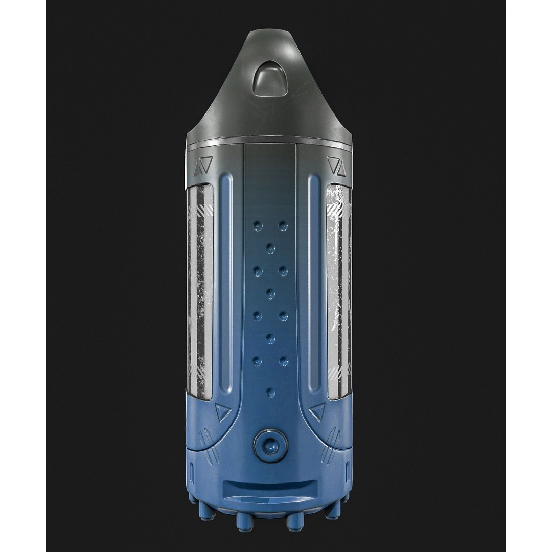 Sci-Fi Teleportation Device 3D Model – Low Poly Game Asset, PBR Textures - View 12