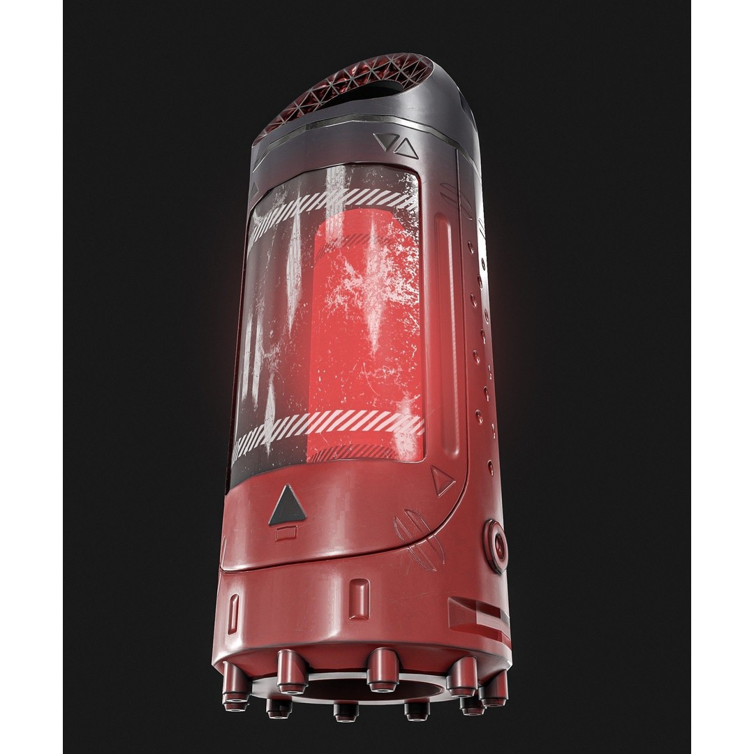 Sci-Fi Teleportation Device 3D Model – Low Poly Game Asset, PBR Textures - View 17