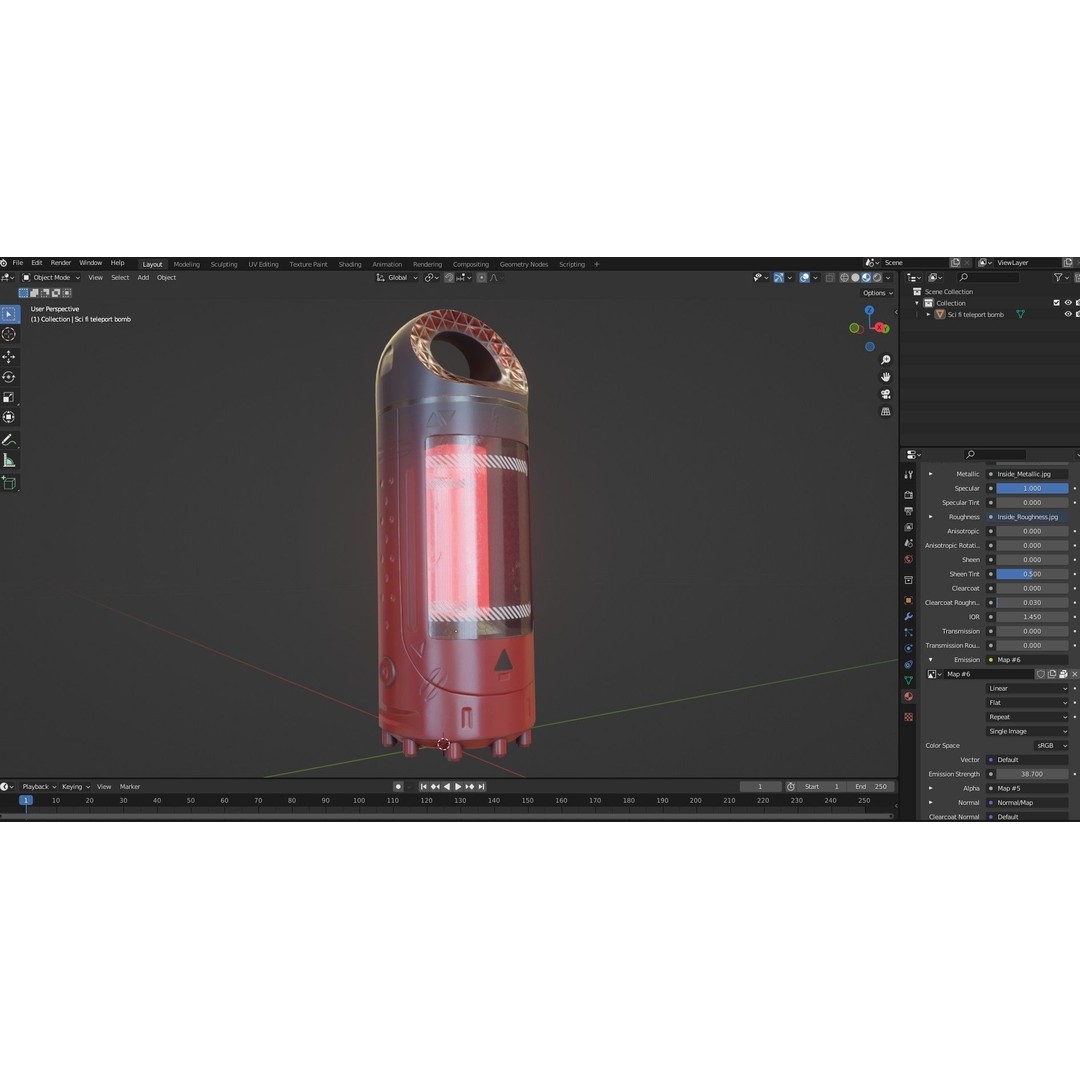 Sci-Fi Teleportation Device 3D Model – Low Poly Game Asset, PBR Textures - View 20