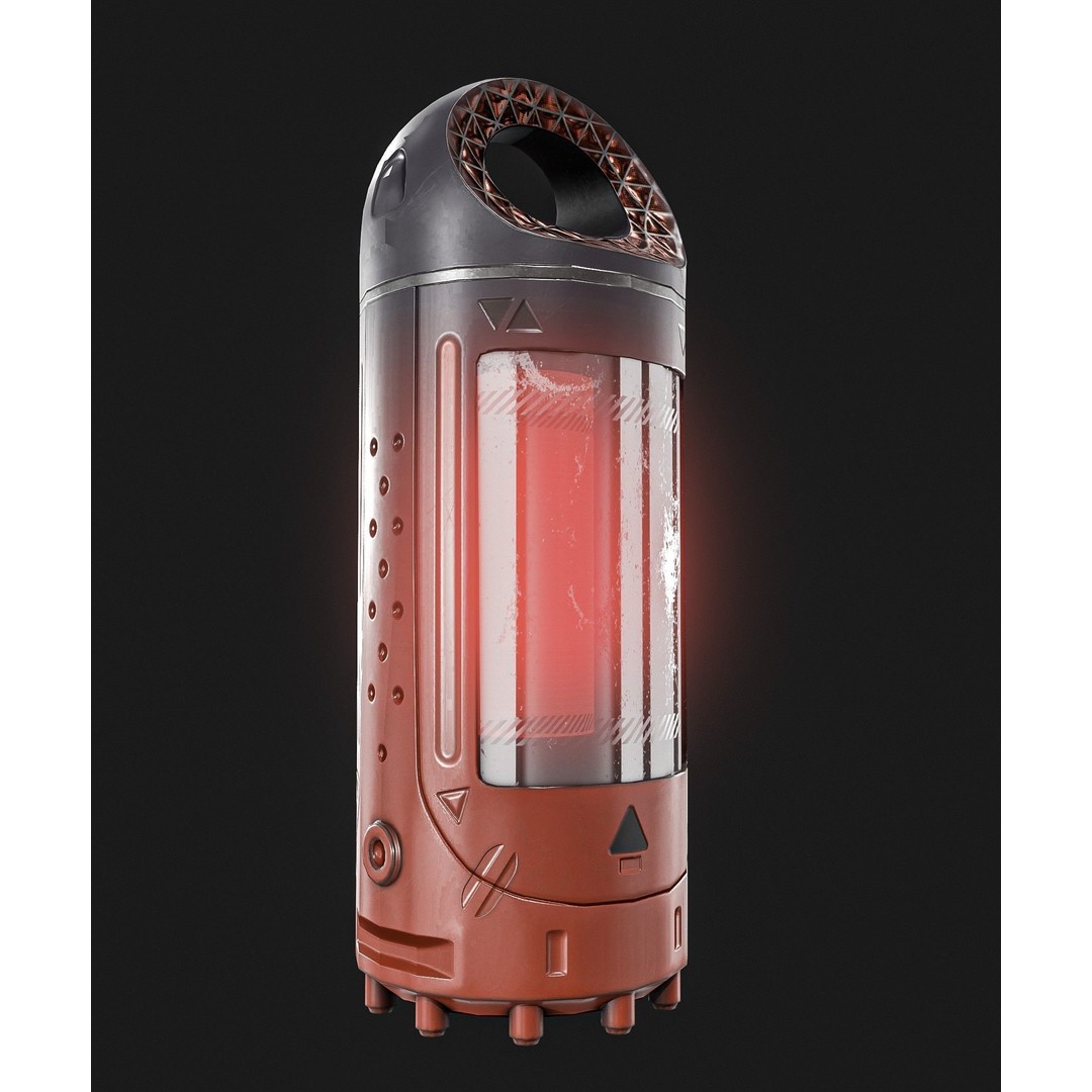 Sci-Fi Teleportation Device 3D Model – Low Poly Game Asset, PBR Textures - View 3