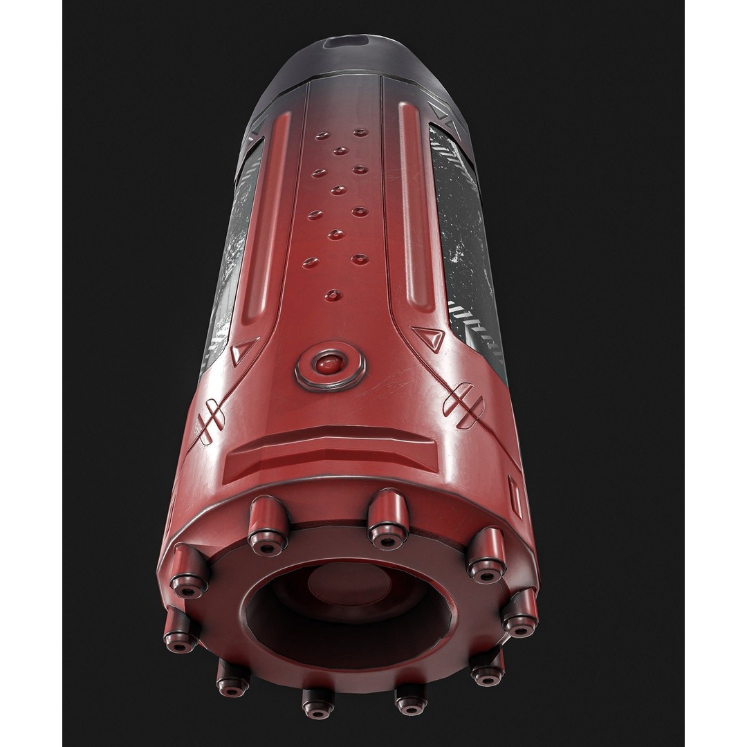 Sci-Fi Teleportation Device 3D Model – Low Poly Game Asset, PBR Textures - View 4