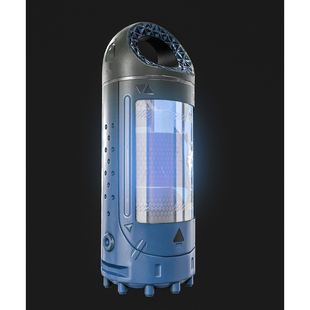 Sci-Fi Teleportation Device 3D Model – Low Poly Game Asset, PBR Textures - View 6