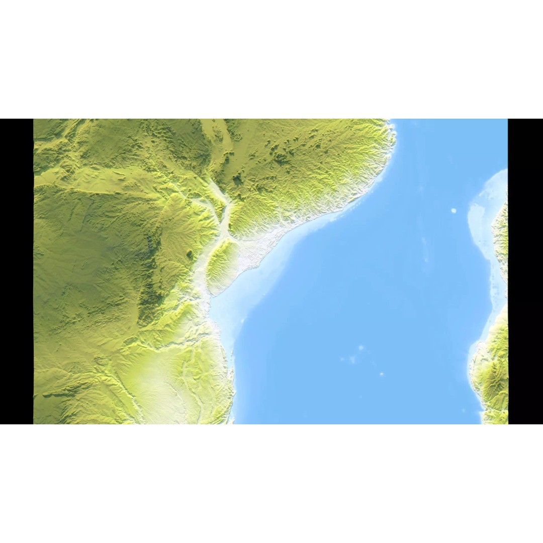 Mozambique Map 3D Model – Realistic Satellite Terrain, FBX, OBJ - View 12