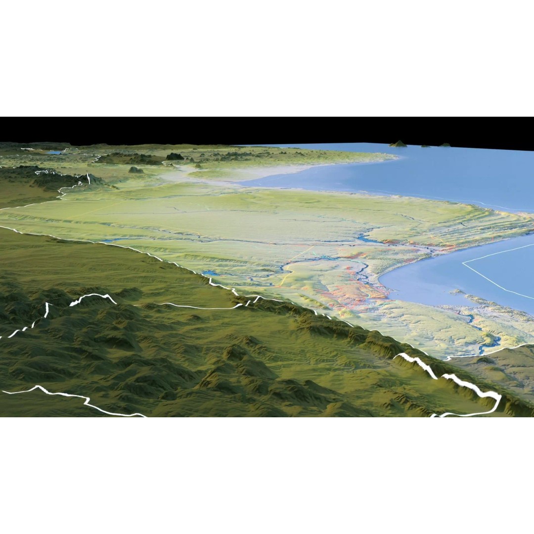 Mozambique Map 3D Model – Realistic Satellite Terrain, FBX, OBJ - View 18