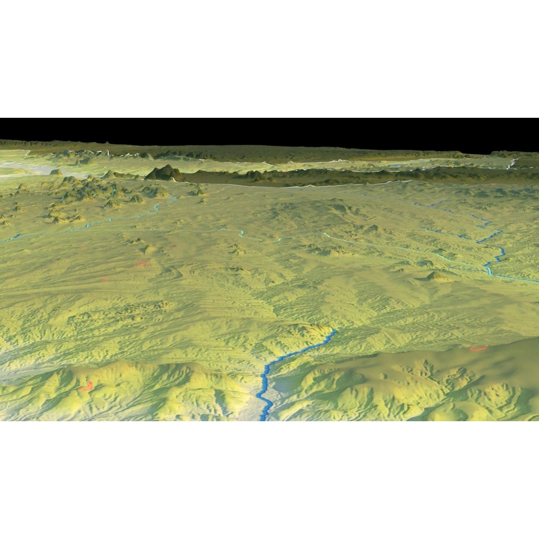 Mozambique Map 3D Model – Realistic Satellite Terrain, FBX, OBJ - View 19