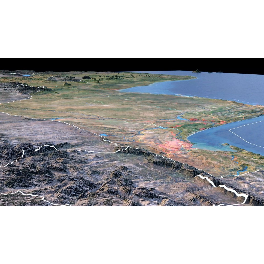 Mozambique Map 3D Model – Realistic Satellite Terrain, FBX, OBJ - View 9