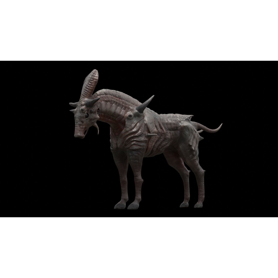 Alien Horse Creature 3D Model – Low Poly Rigged Fantasy Asset, FBX - View 18
