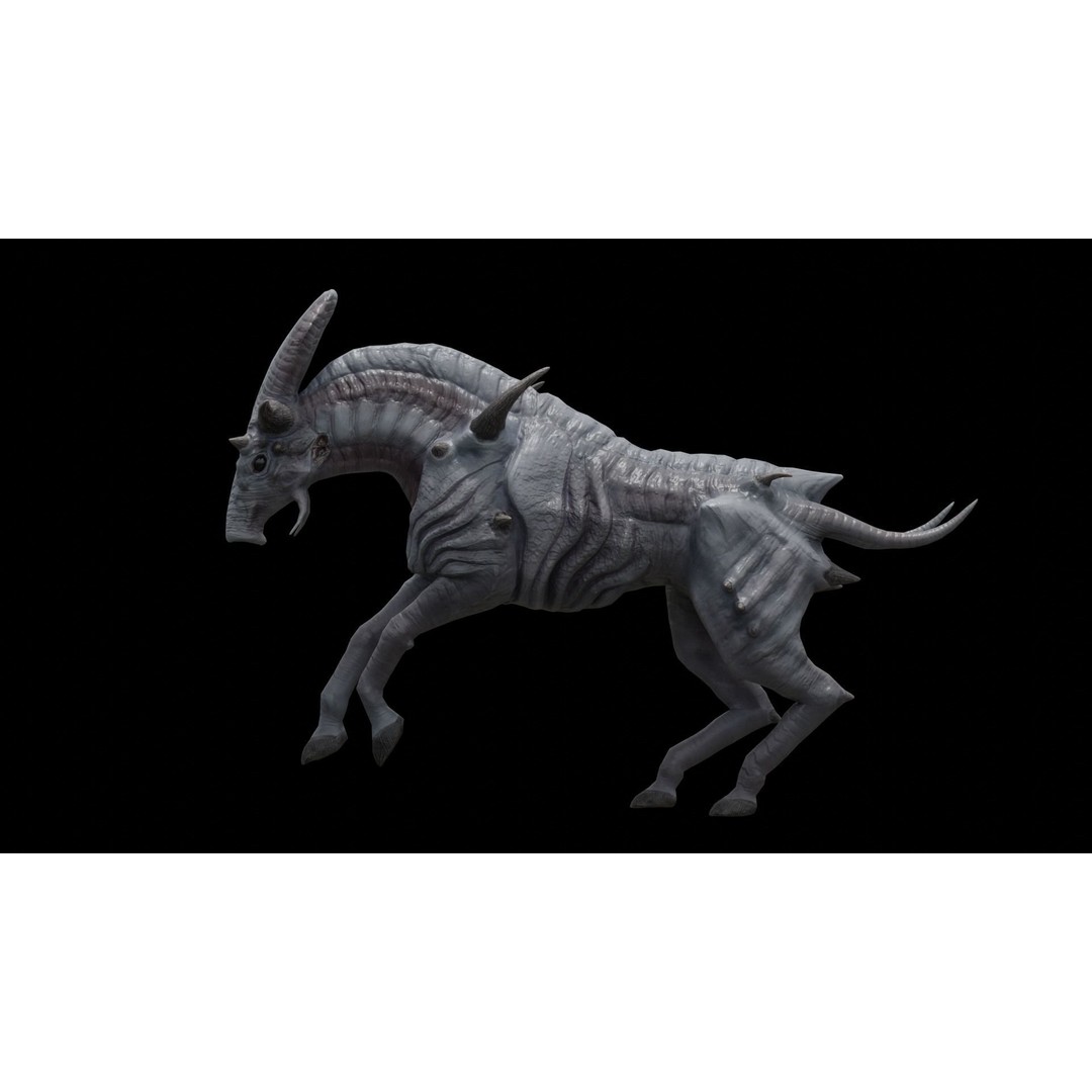 Alien Horse Creature 3D Model – Low Poly Rigged Fantasy Asset, FBX - View 20