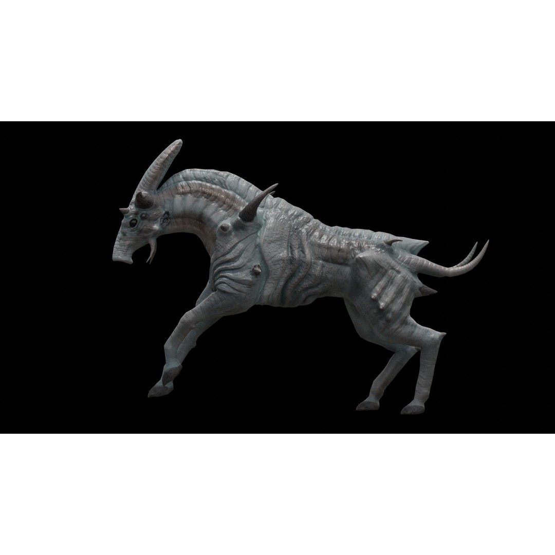 Alien Horse Creature 3D Model – Low Poly Rigged Fantasy Asset, FBX - View 23