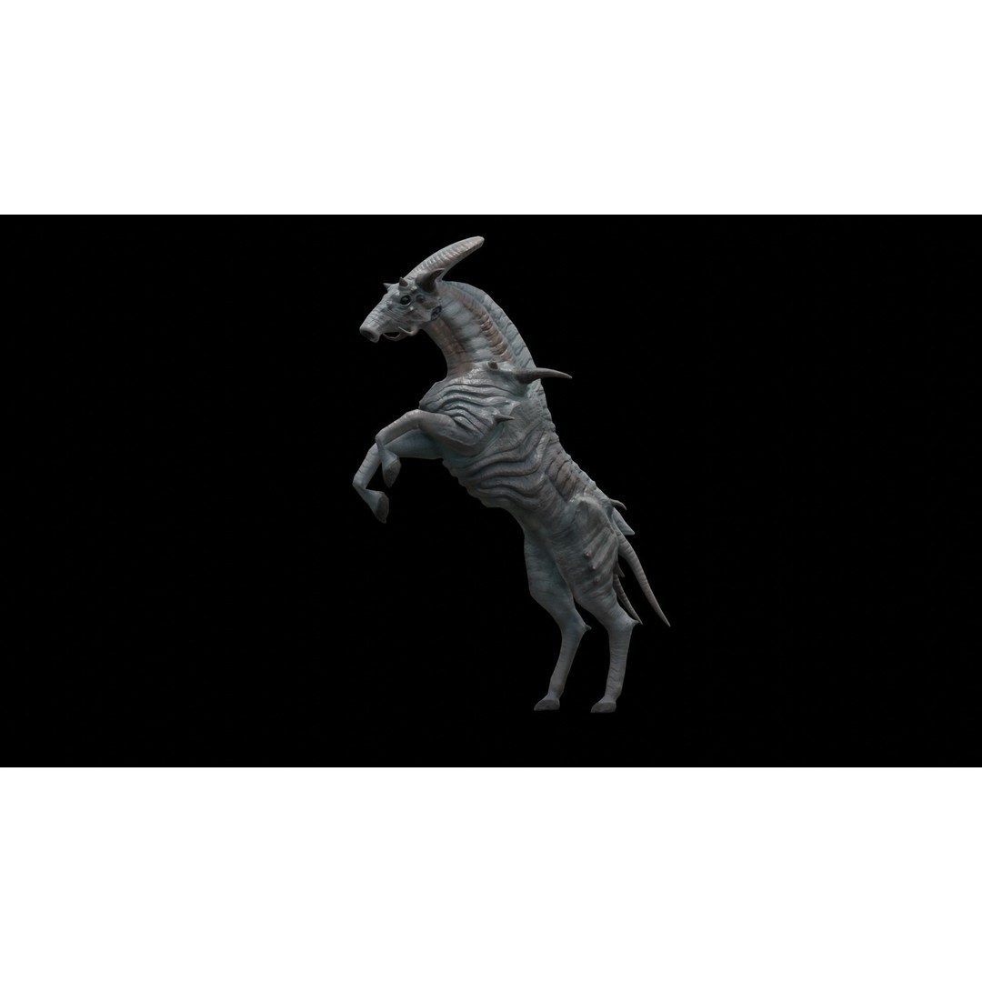Alien Horse Creature 3D Model – Low Poly Rigged Fantasy Asset, FBX - View 44