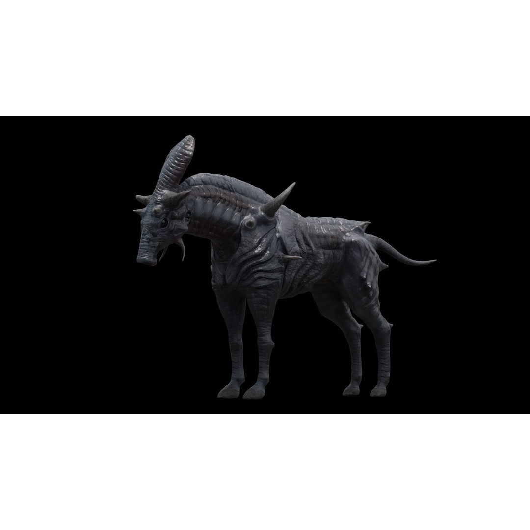 Alien Horse Creature 3D Model – Low Poly Rigged Fantasy Asset, FBX - View 48