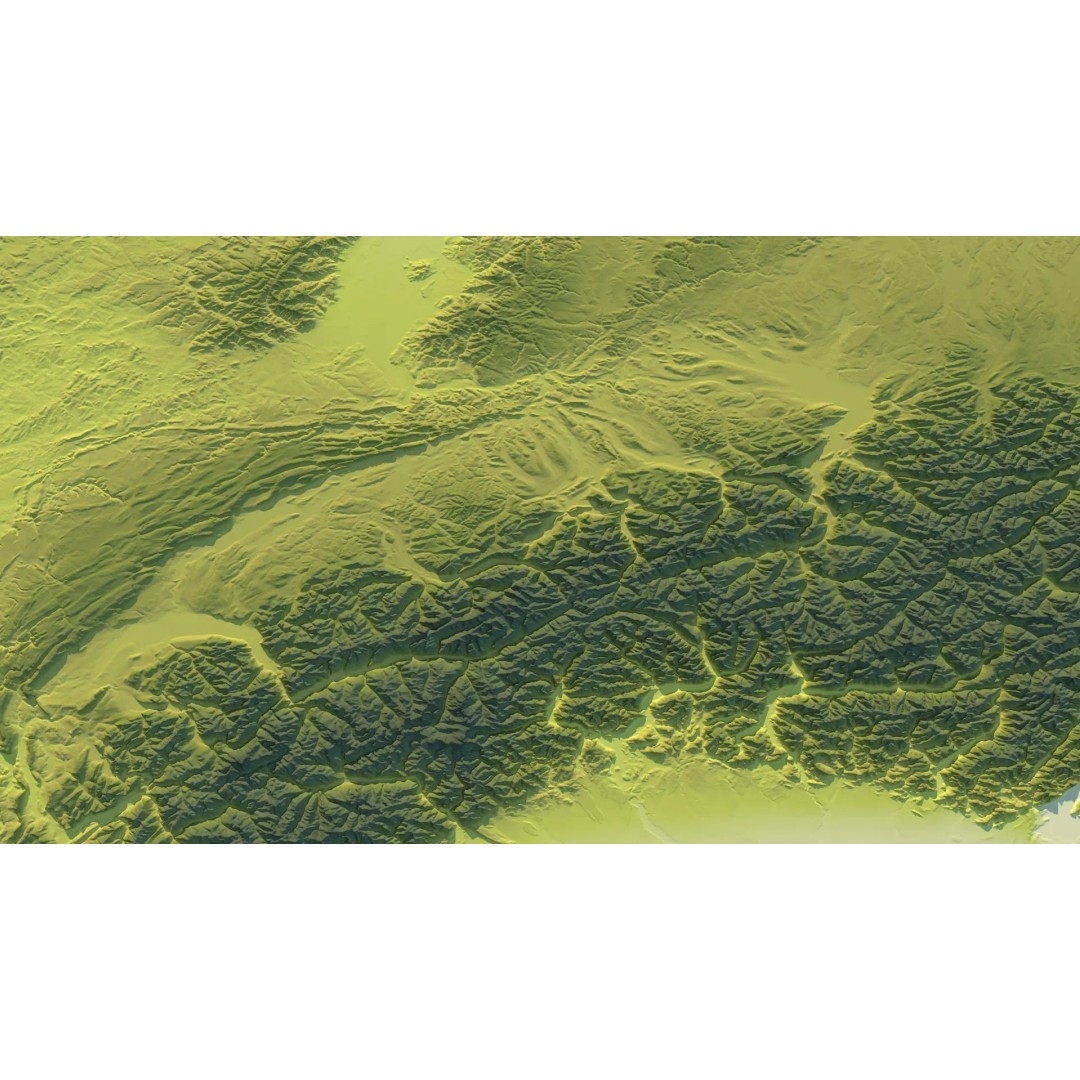 Switzerland Map 3D Model – Realistic Satellite Terrain, FBX, OBJ - View 12