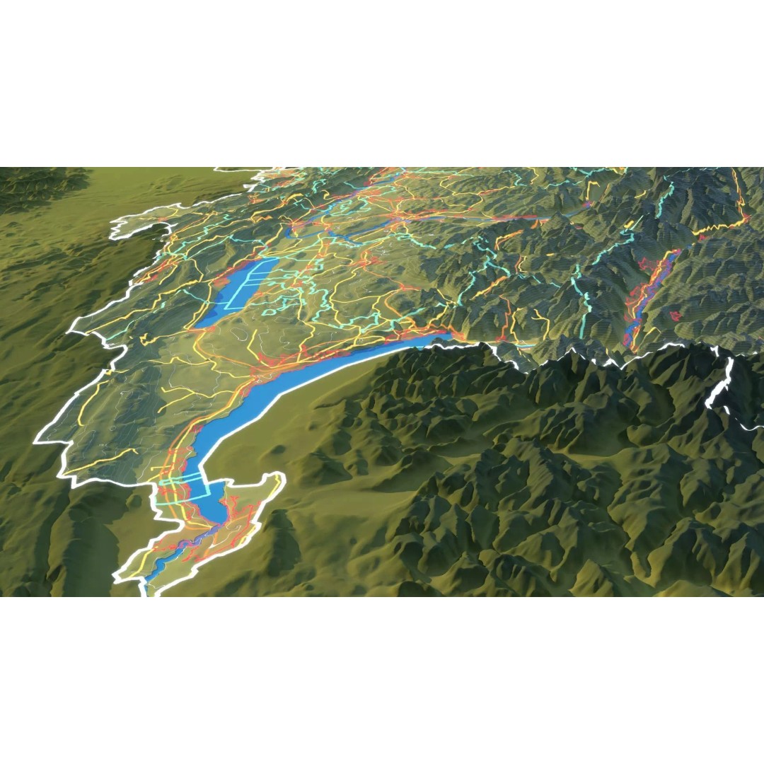 Switzerland Map 3D Model – Realistic Satellite Terrain, FBX, OBJ - View 14
