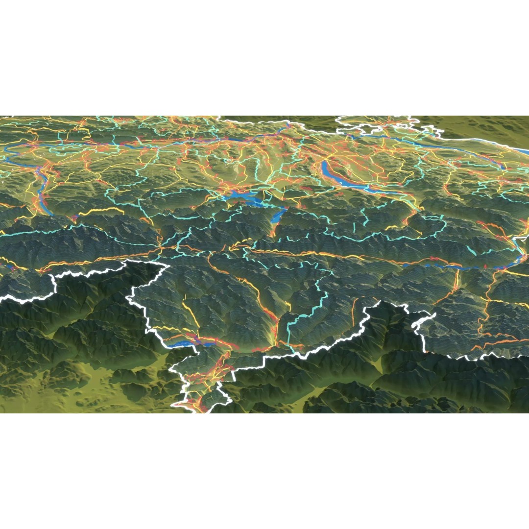 Switzerland Map 3D Model – Realistic Satellite Terrain, FBX, OBJ - View 15