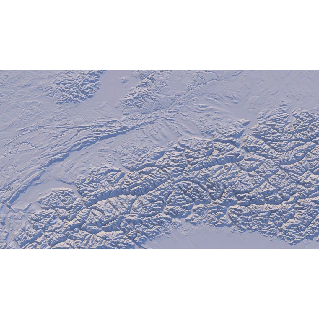 Switzerland Map 3D Model – Realistic Satellite Terrain, FBX, OBJ - View 21