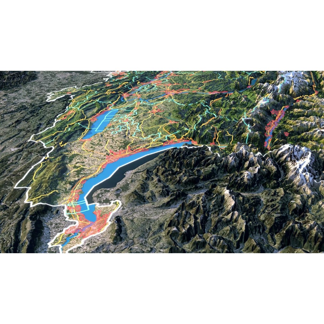 Switzerland Map 3D Model – Realistic Satellite Terrain, FBX, OBJ - View 5