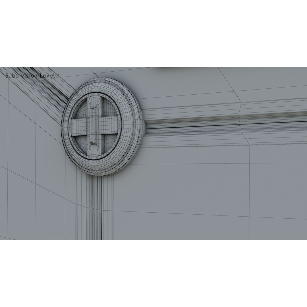 Sci-fi Gate B 3D Model – Low Poly Game Asset, FBX, PBR - View 10