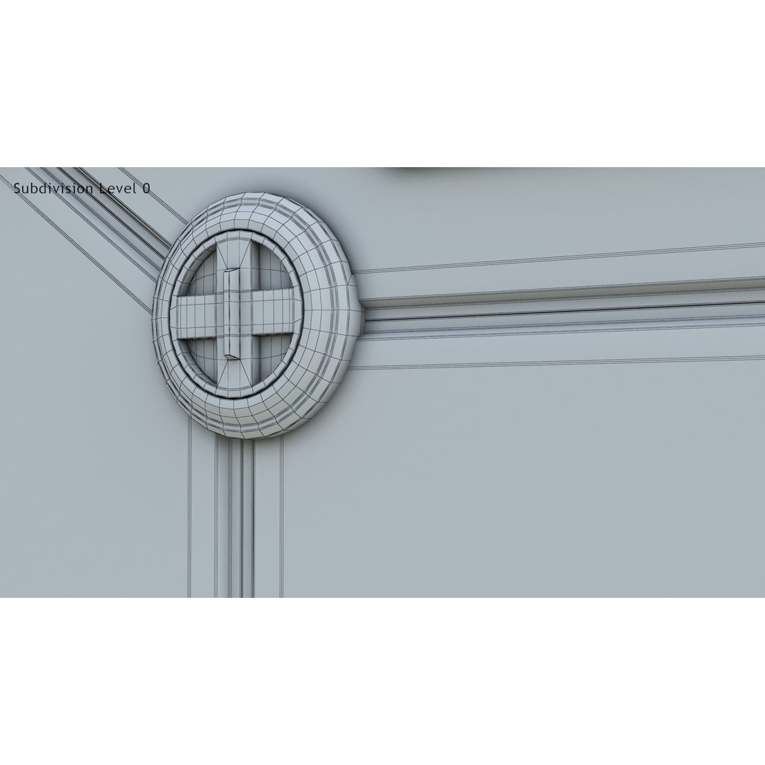 Sci-fi Gate B 3D Model – Low Poly Game Asset, FBX, PBR - View 11