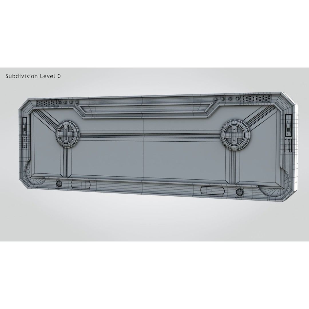 Sci-fi Gate B 3D Model – Low Poly Game Asset, FBX, PBR - View 14