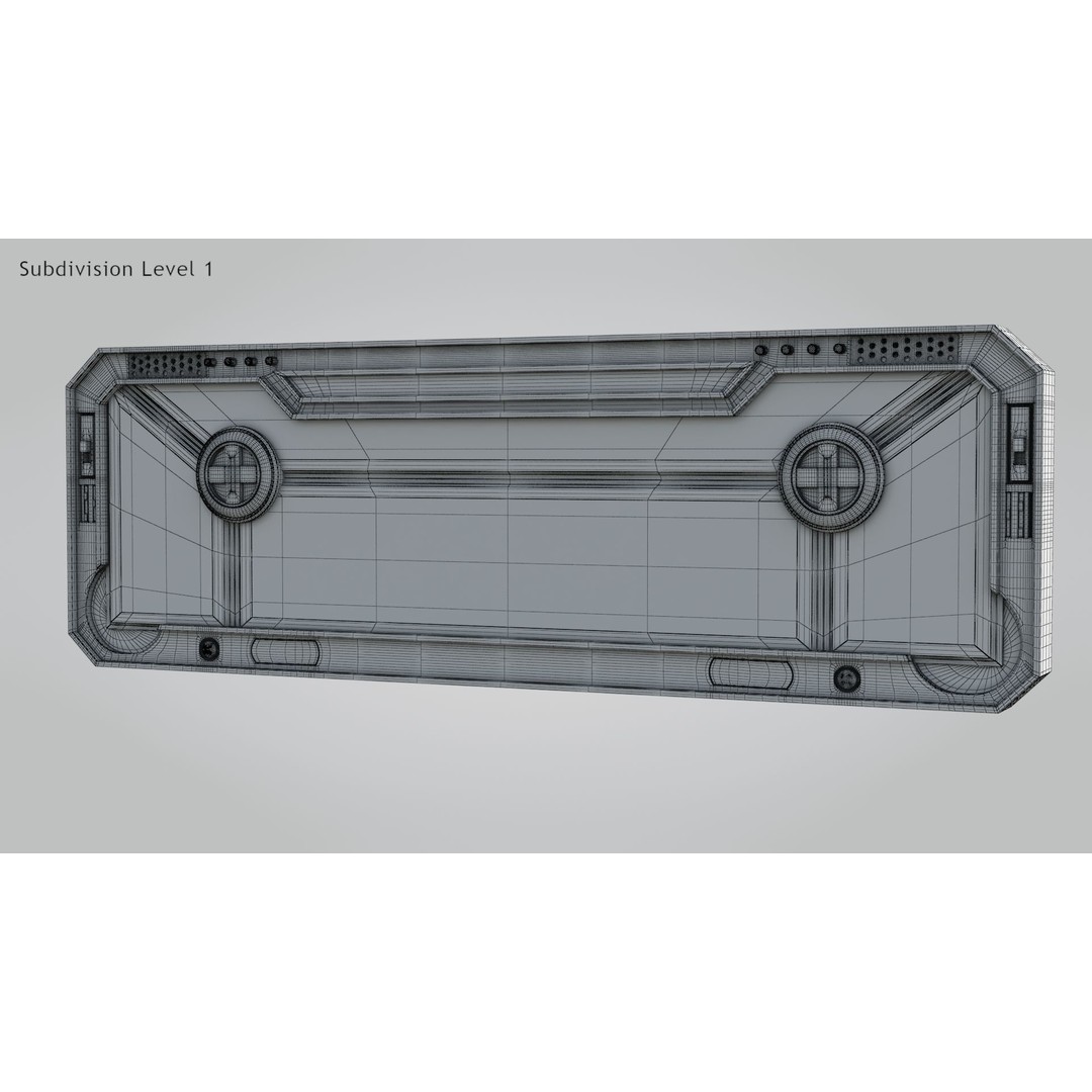 Sci-fi Gate B 3D Model – Low Poly Game Asset, FBX, PBR - View 15