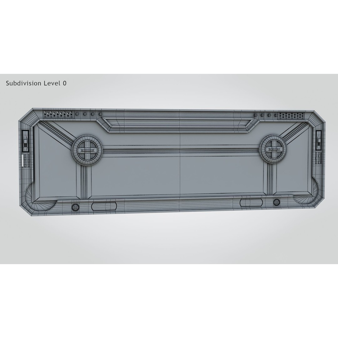 Sci-fi Gate B 3D Model – Low Poly Game Asset, FBX, PBR - View 19