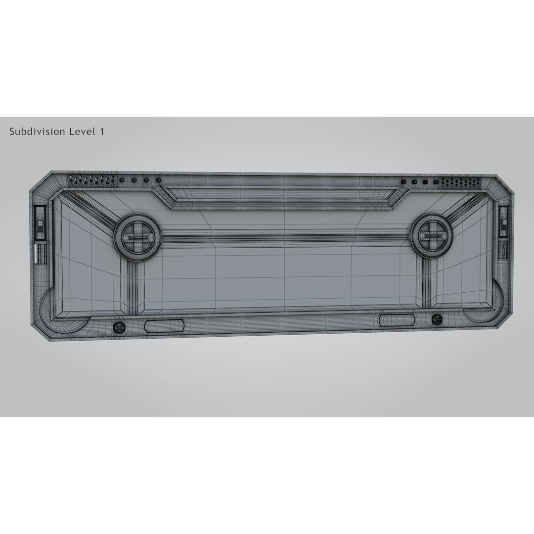 Sci-fi Gate B 3D Model – Low Poly Game Asset, FBX, PBR - View 20