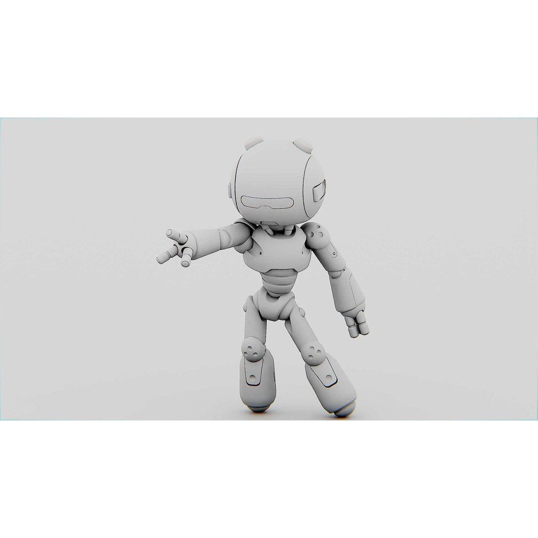 Hell Boy Bot 3D Model – Rigged Sci-Fi Character for Unity & Unreal Engine - View 34