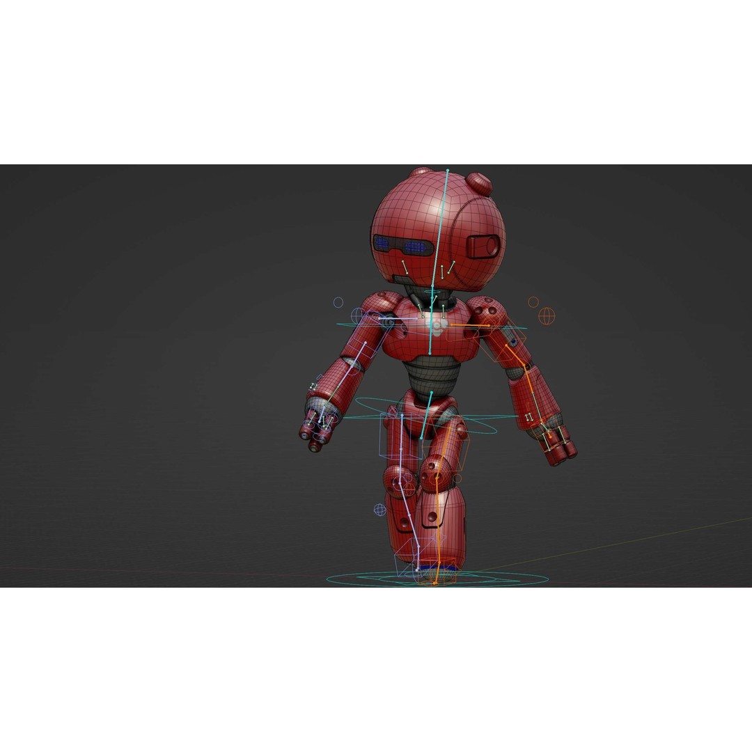 Hell Boy Bot 3D Model – Rigged Sci-Fi Character for Unity & Unreal Engine - View 38