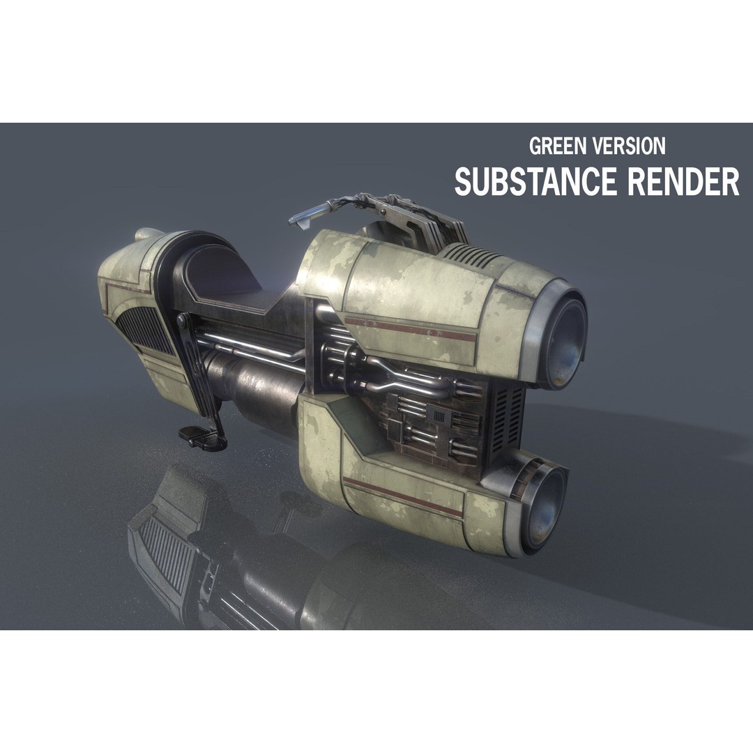 Luthen Style Speeder 3D Model – Low Poly PBR Vehicle, FBX - View 15