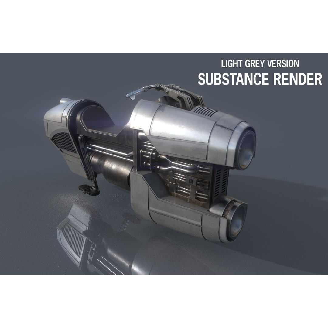 Luthen Style Speeder 3D Model – Low Poly PBR Vehicle, FBX - View 16