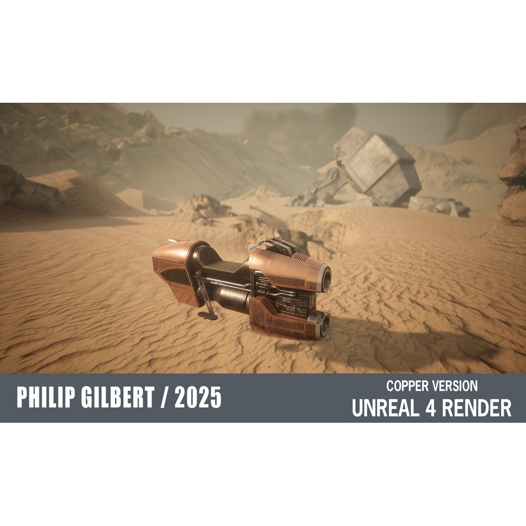 Luthen Style Speeder 3D Model – Low Poly PBR Vehicle, FBX - View 27