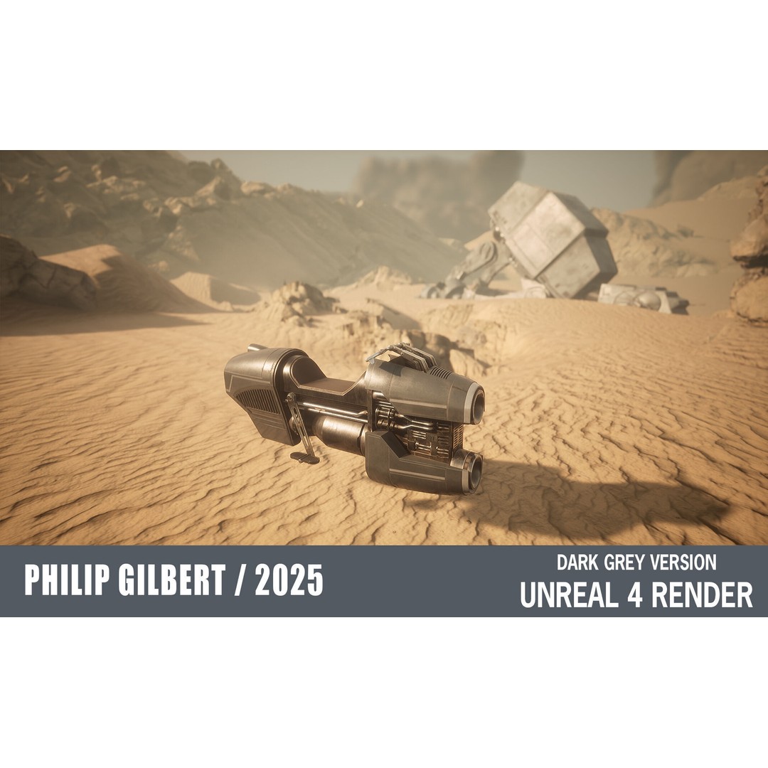 Luthen Style Speeder 3D Model – Low Poly PBR Vehicle, FBX - View 29