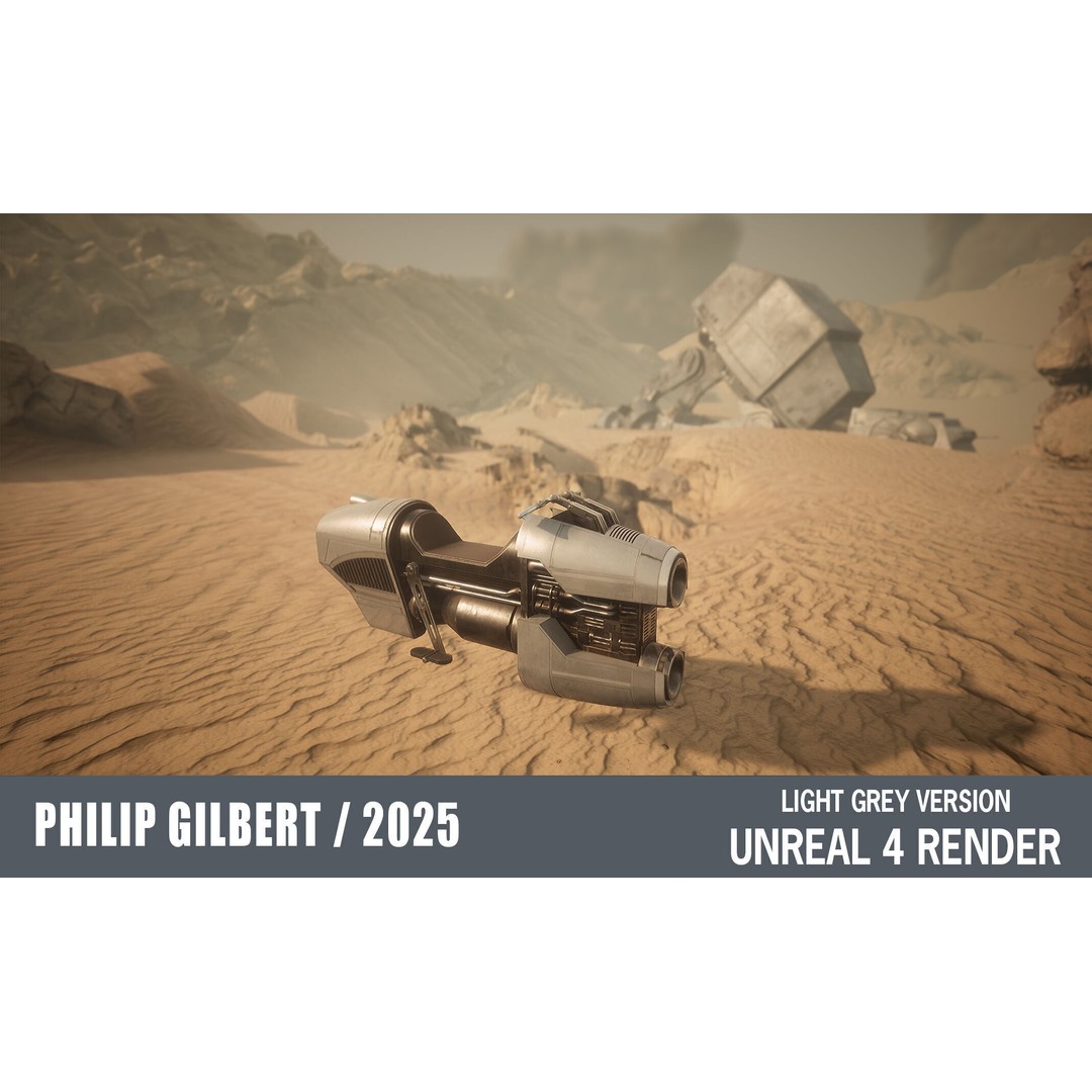 Luthen Style Speeder 3D Model – Low Poly PBR Vehicle, FBX - View 31