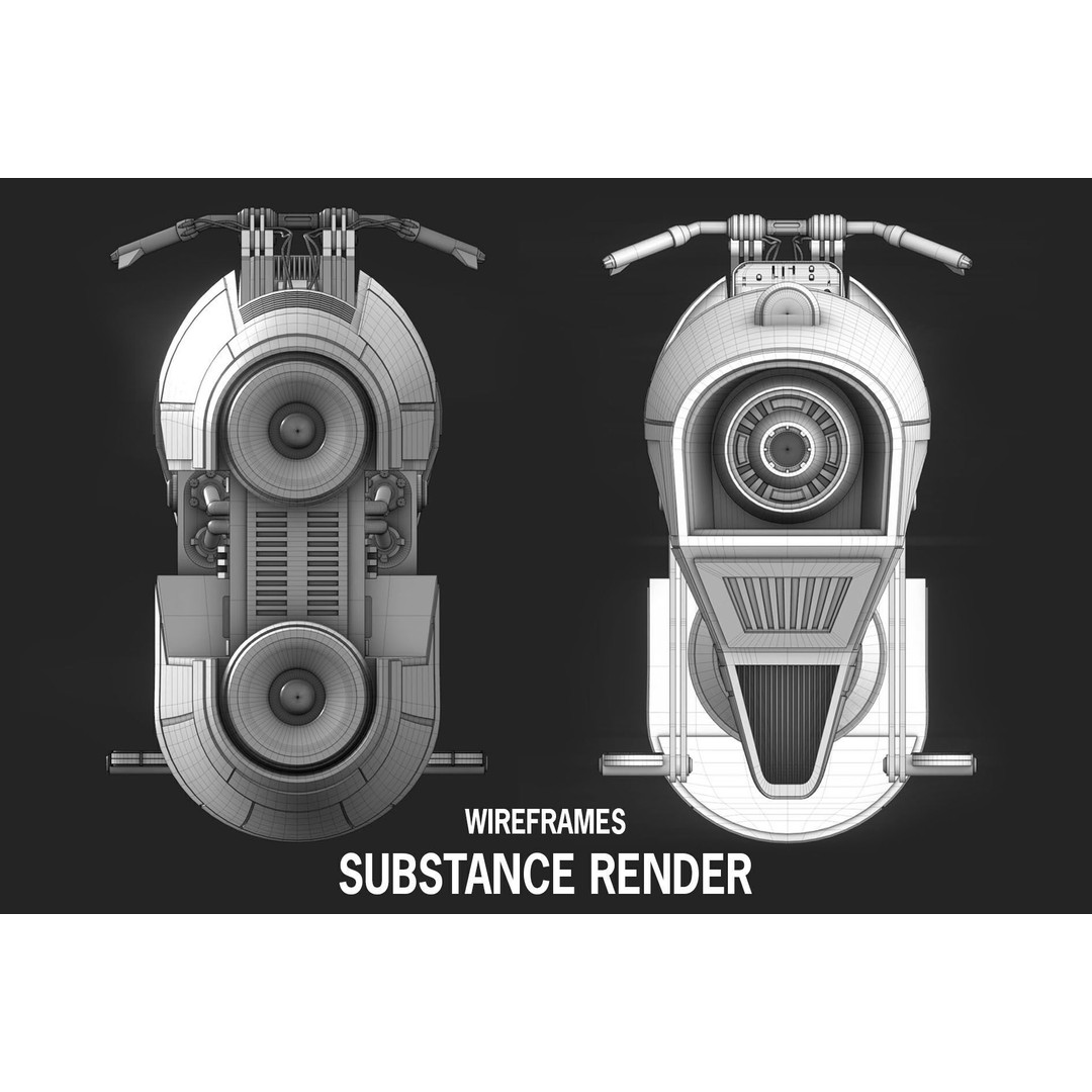 Luthen Style Speeder 3D Model – Low Poly PBR Vehicle, FBX - View 7