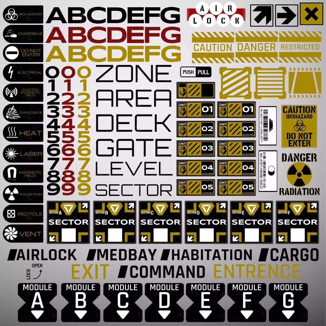 Modular Sci-Fi Industrial Corridor 3D Model – Low Poly Game Asset, FBX