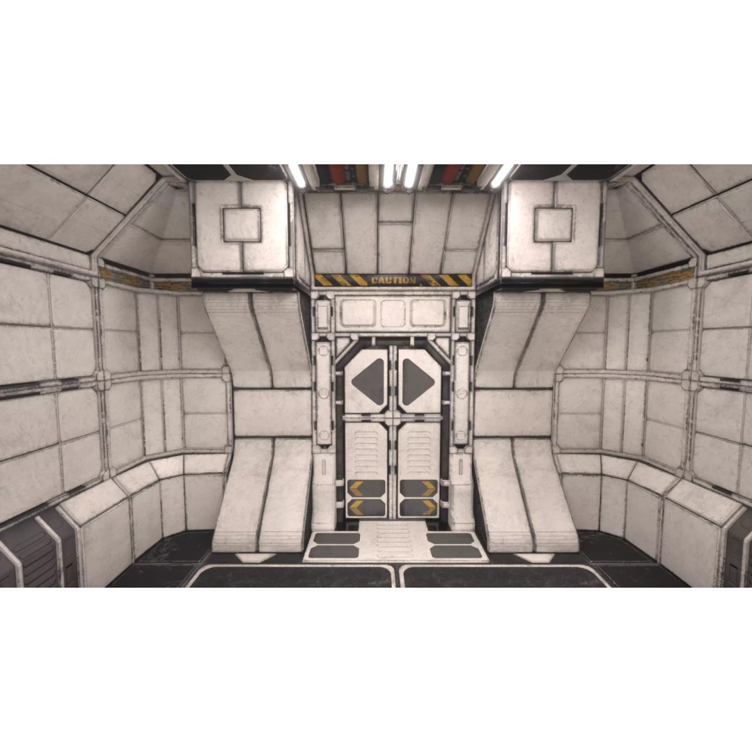 Modular Sci-Fi Industrial Corridor 3D Model – Low Poly Game Asset, FBX - View 11