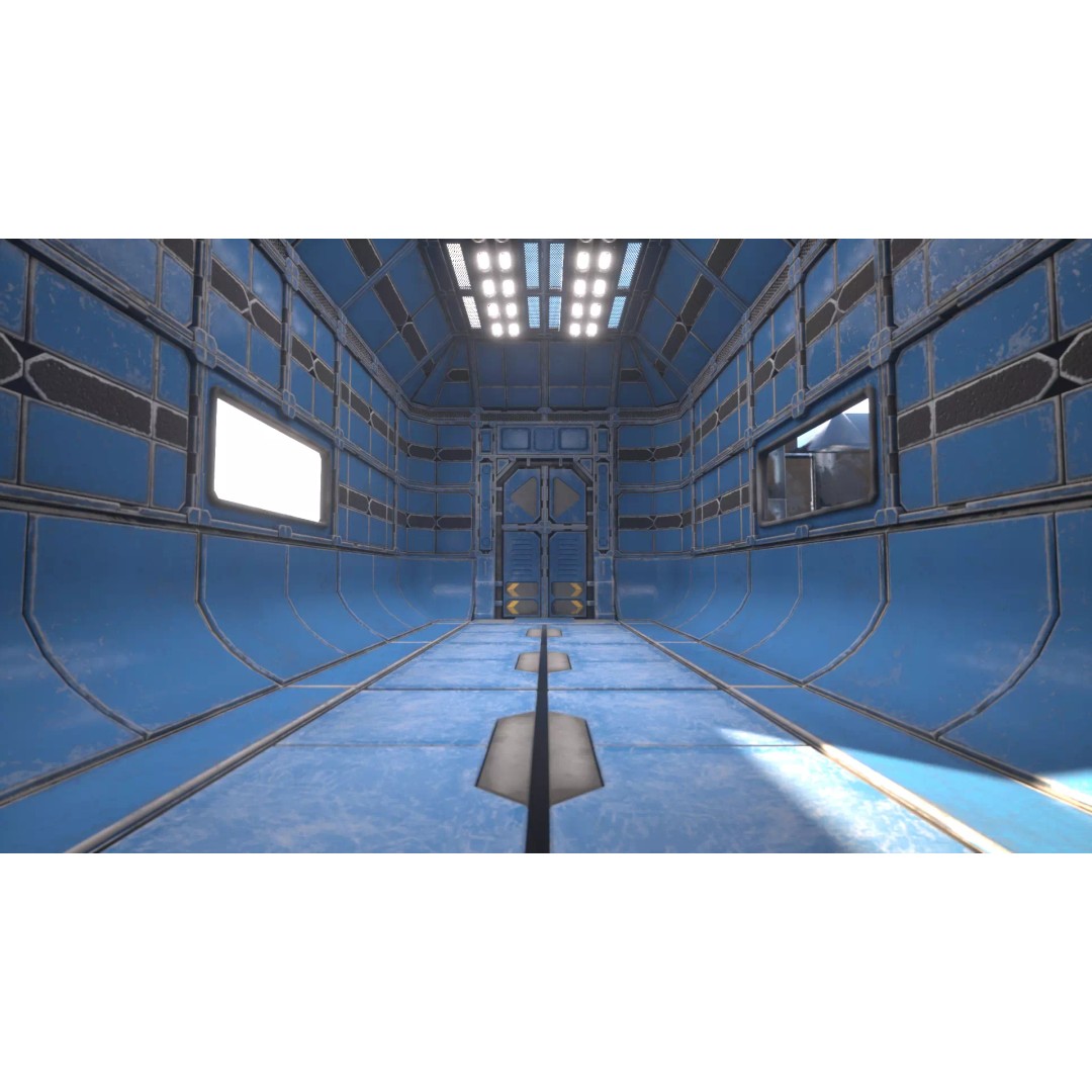 Modular Sci-Fi Industrial Corridor 3D Model – Low Poly Game Asset, FBX - View 20