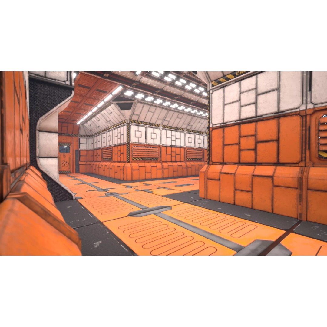 Modular Sci-Fi Industrial Corridor 3D Model – Low Poly Game Asset, FBX - View 26
