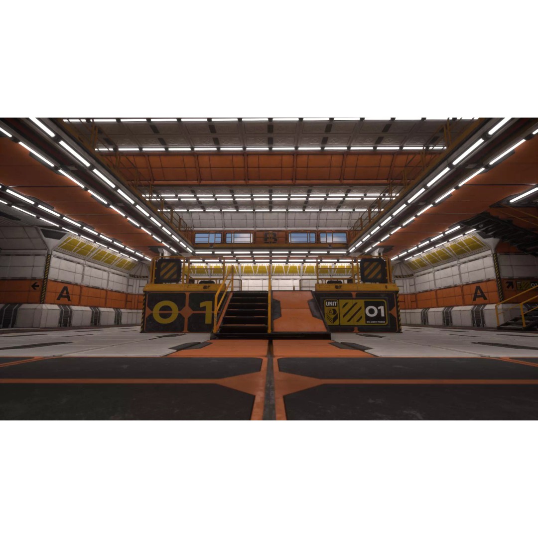 Modular Sci-Fi Industrial Corridor 3D Model – Low Poly Game Asset, FBX - View 37