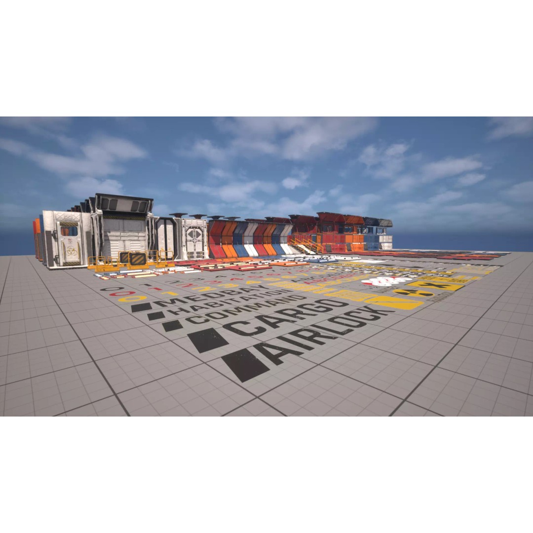 Modular Sci-Fi Industrial Corridor 3D Model – Low Poly Game Asset, FBX - View 40
