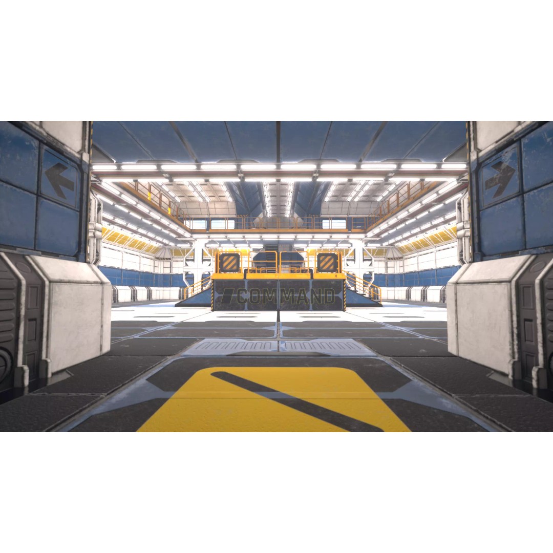 Modular Sci-Fi Industrial Corridor 3D Model – Low Poly Game Asset, FBX - View 5