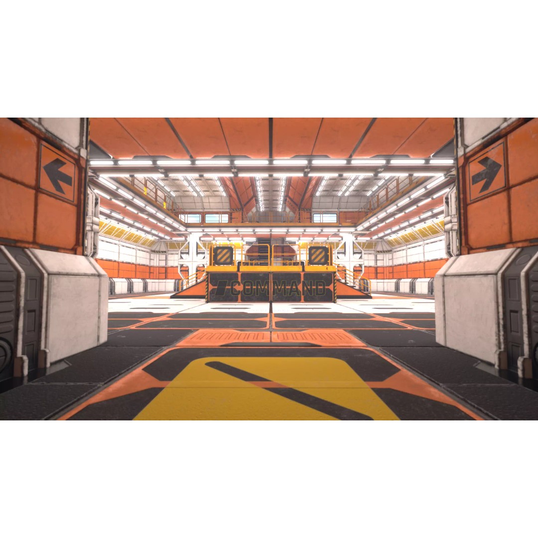 Modular Sci-Fi Industrial Corridor 3D Model – Low Poly Game Asset, FBX - View 6