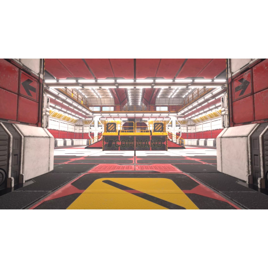 Modular Sci-Fi Industrial Corridor 3D Model – Low Poly Game Asset, FBX - View 7