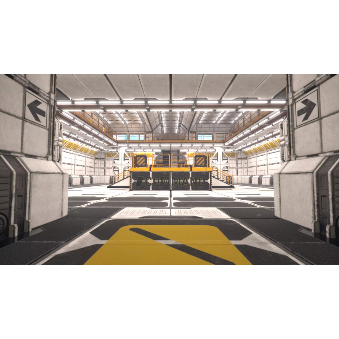 Modular Sci-Fi Industrial Corridor 3D Model – Low Poly Game Asset, FBX - View 8